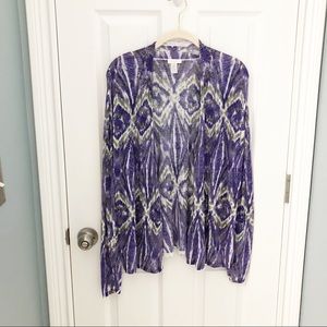 CHICO’S OPEN FRONT LONG CARDIGAN SIZE 2/M